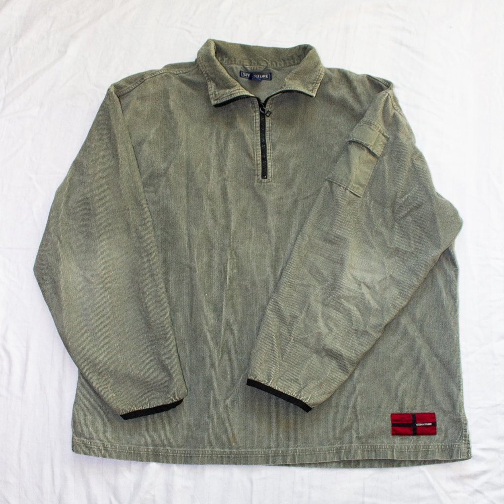 Structure Corduroy Fleece Pullover Y2K